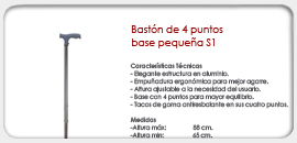 Bastón de 4 puntos base pequeña S1