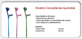 Muleta Canadiense Ajustable 