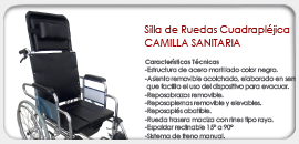 Silla de Ruedas Cuadrapléjica CAMILLA SANITARIA