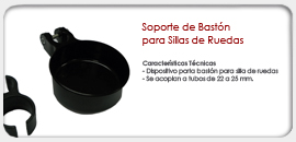 Soporte de Bastón para Sillas de Ruedas