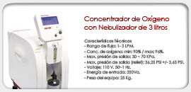 Concentrador de Oxígeno con Nebulizador de 3 litros